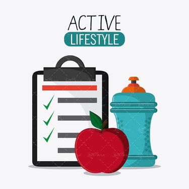 وکتور  بطری آب ورزشی وکتور قوطی آب دوچرخه وکتور سیب