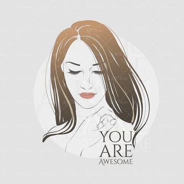 وکتور میکاپ صورت وکتور مدل موی زن وکتور سالن آرایش3