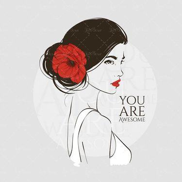 وکتور میکاپ صورت وکتور مدل موی زن وکتور سالن آرایش4