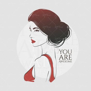 وکتور میکاپ صورت وکتور مدل موی زن وکتور سالن آرایش6