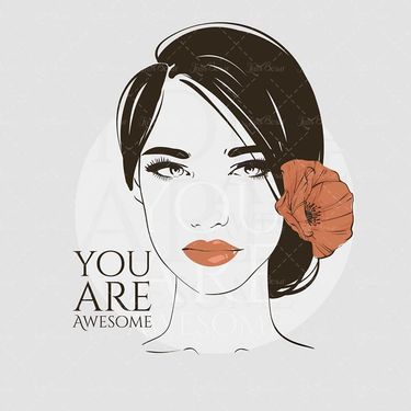 وکتور میکاپ صورت وکتور مدل موی زن وکتور سالن آرایش9