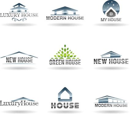 وکتور لوگو خانه وکتور لوگو مشاور املاک وکتور خانه ویلایی