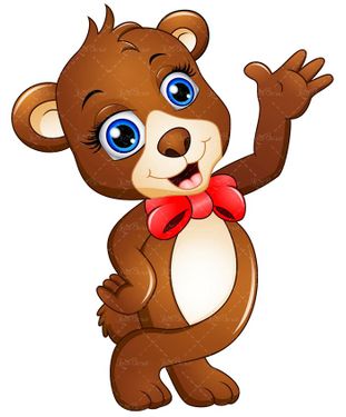 وکتور خرس قهوه ای وکتور عروسک خرسی وکتور اسباب بازی