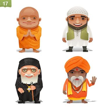 وکتور مسیحی وکتور مسلمان وکتور یهودی