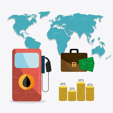 وکتور سکه طلا وکتور پمپ بنزین وکتور نمودار ستونی سکه ای