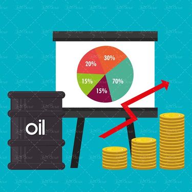 وکتور بشکه نفت وکتور تولید نفت وکتور نودار دایره ای