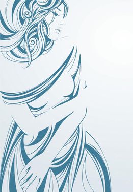 وکتور سالن آرایش وکتور چهره دختر وکتور لباس مجلسی