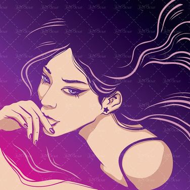 وکتور سالن آرایش وکتور چهره دختر وکتور مدل مو 5