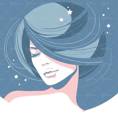 وکتور سالن آرایش وکتور چهره دختر وکتور مدل مو 7