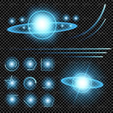 وکتور اشکال هندسی نورانی وکتور سیاره منظومه شمسی