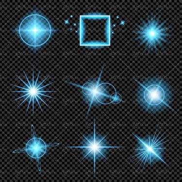 وکتور جلوه نور وکتور اشکال مختلف نور وکتور تابش نور