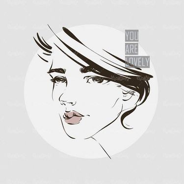 وکتور  سالن آرایش وکتور چهره دختر وکتور میکاپ صورت