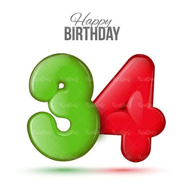 وکتور  اعداد رنگی وکتور عدد گرافیکی وکتور عدد  سی و چهار