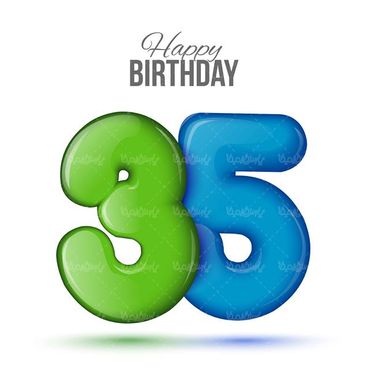 وکتور  اعداد رنگی وکتور عدد گرافیکی وکتور عدد  سی و پنج