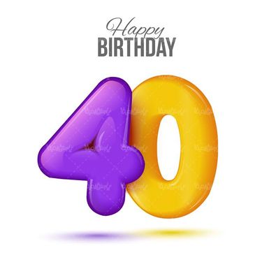 وکتور  اعداد رنگی وکتور عدد گرافیکی وکتور عدد چهل