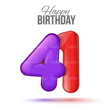 وکتور  اعداد رنگی وکتور عدد گرافیکی وکتور عدد چهل و یک