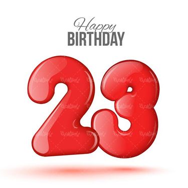 وکتور  اعداد رنگی وکتور عدد گرافیکی وکتور بیست و سه