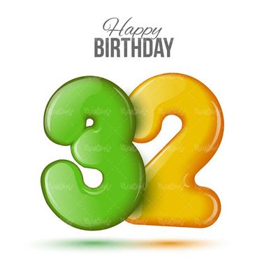 وکتور  اعداد رنگی وکتور عدد گرافیکی وکتور عدد سی و دو