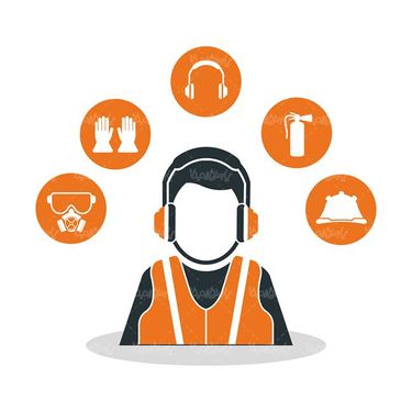 وکتور  اول ایمنی بعد کار  وکتور تجهیزات ایمنی وکتور گوشبند1