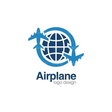 وکتور لوگو آژانس هواپیمایی وکتور لوگو هواپیما 3