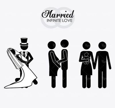 وکتور عروس و داماد وکتو جشن عروسی وکتور زن و شوهر