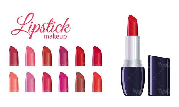 وکتور لوازم آرایشی وکتور رژلب وکتور رژ لب