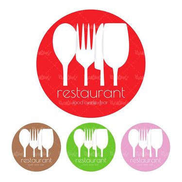 وکتور ظروف آشپزخانه وکتور کارد و چنگال وکتور لوگو رستوران3