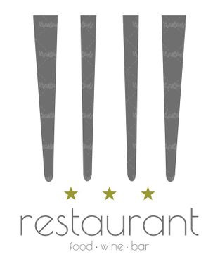 وکتور ظروف آشپزخانه وکتور لوگو رستوران سه ستاره