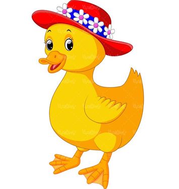 وکتور نقاشی کودکانه وکتور جوجه اردک وکتور عروسک