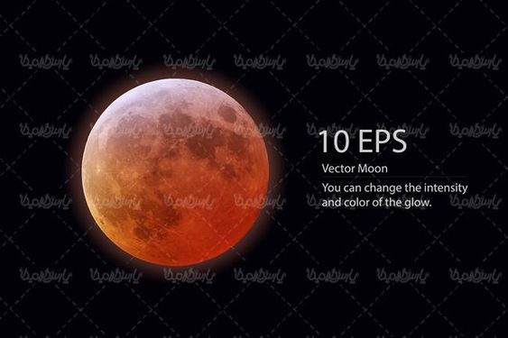 وکتور ماه وکتور کره ماه وکتور سیارات منظومه شمسی وکتور ماه سه بعدی