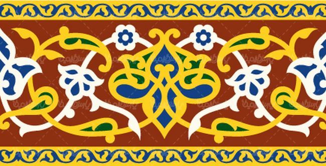 وکتور کاشی کاری وکتور تذهیب وکتور طرح کاشی  اسلیمی16