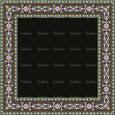 وکتور کاشی کاری وکتور تذهیب وکتور طرح کاشی  اسلیمی17