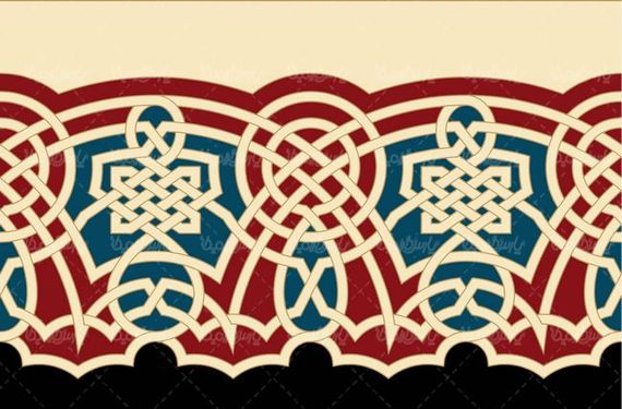 وکتور کاشی کاری وکتور تذهیب وکتور طرح کاشی کاری7