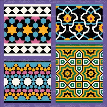 وکتور کاشی کاری وکتور تذهیب وکتور طرح کاشی اسلیمی40