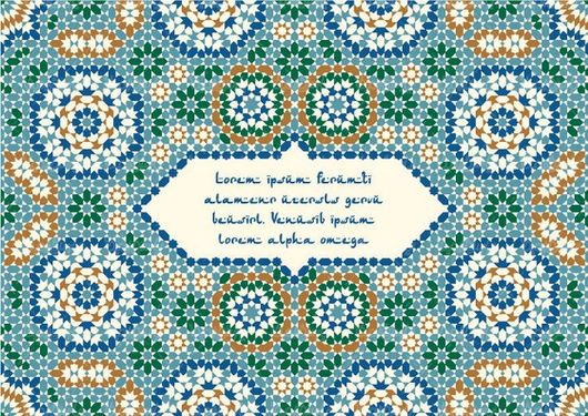 وکتور کاشی کاری وکتور تذهیب وکتور طرح کاشی اسلیمی46