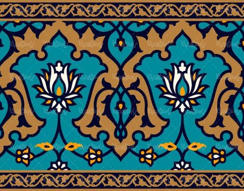 وکتور کاشی کاری وکتور تذهیب وکتور طرح کاشی اسلیمی47