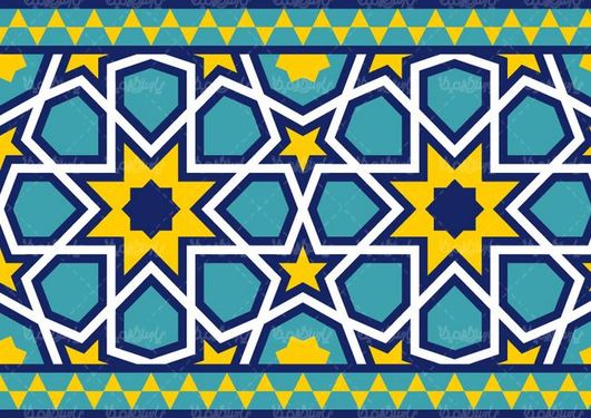 وکتور کاشی کاری وکتور تذهیب وکتور طرح کاشی اسلیمی50
