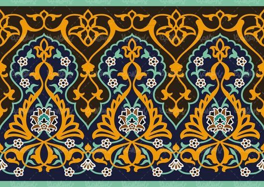 وکتور کاشی کاری وکتور تذهیب وکتور طرح کاشی اسلامی