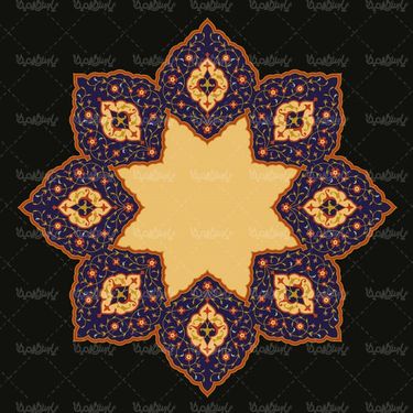 وکتور کاشی کاری وکتور تذهیب وکتور طرح کاشی کاری 11