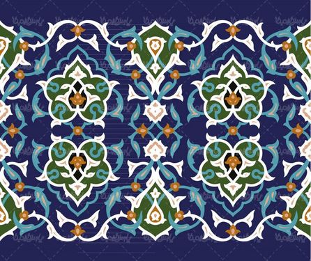 وکتور کاشی کاری وکتور تذهیب وکتور طرح کاشی اسلیمی7