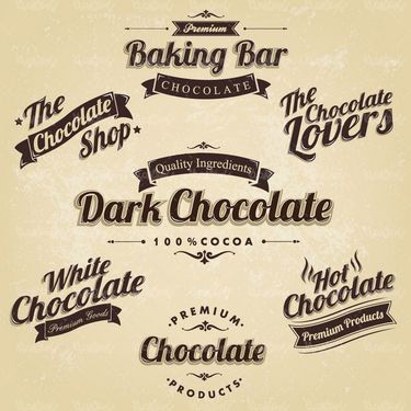 وکتور لوگو شکلات وکتور روبان شکلاتی وکتور ربان شکلات