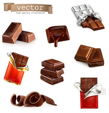 وکتور شکلات کاکائویی وکتور شکلات تلخ وکتور شکلات تخته ای2