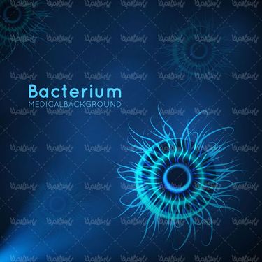 وکتور بک گراند سیاه وکتور باکتری سه بعدی باکتری بزرگ