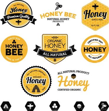 وکتور روبان طلایی وکتور ربان عسلی وکتور برچسب وکتور لیبل3