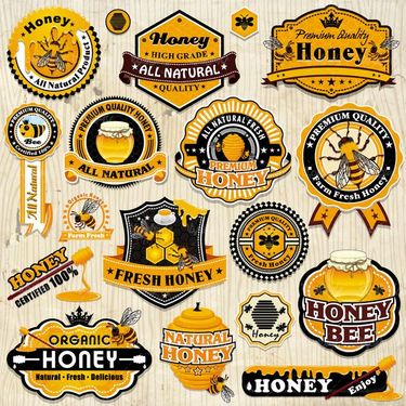 وکتور روبان طلایی وکتور ربان عسلی وکتور برچسب وکتور لیبل4