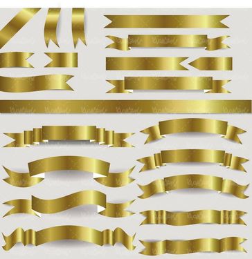 وکتور روبان طلایی وکتور ربان عسلی وکتور برچسب وکتور لیبل6