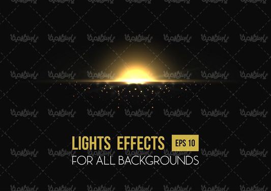 وکتور افکت نور وکتور جلوه نور گرافیکی وکتور طلوع نور