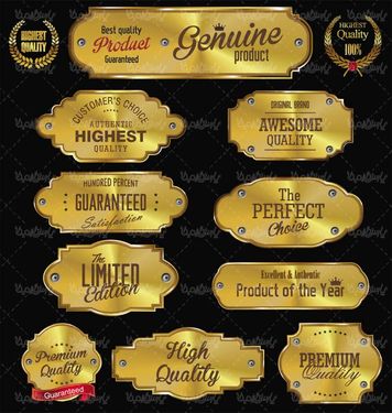 وکتور روبان طلایی وکتور حاشیه طلایی وکتور ربان وکتور برچسب طلایی