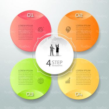 وکتور اینفوگرافی گرافیکی وکتور اینفوگرافی رنگی