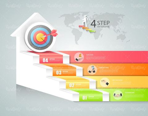 وکتور اینفوگرافی گرافیکی وکتور اینفوگرافی رنگی وکتور نقشه جهان